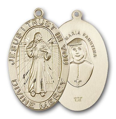 Gold-Filled Divine Mercy Pendant