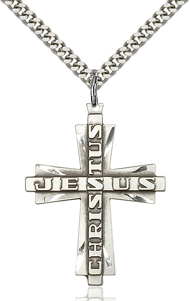 Sterling Silver Jesus Christus Cross Pendant
