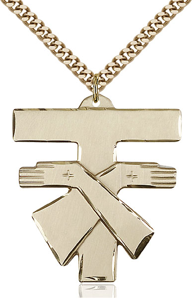 Gold-Filled Franciscan Cross Pendant