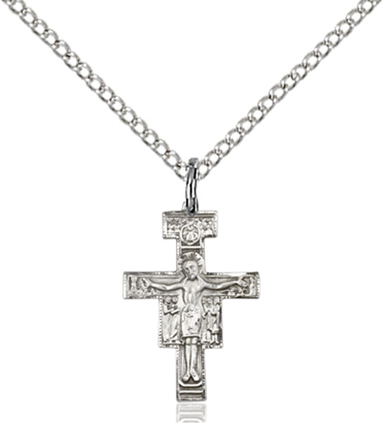 Sterling Silver San Damiano Crucifix Pendant