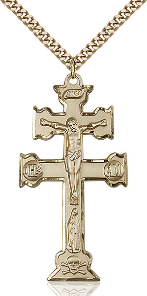 Gold-Filled Caravaca Crucifix Pendant