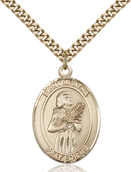 Gold-Filled St. Agatha Pendant