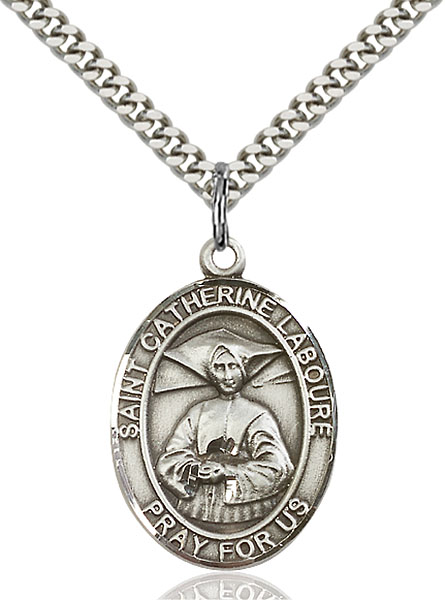 Sterling Silver St. Catherine Laboure Pendant
