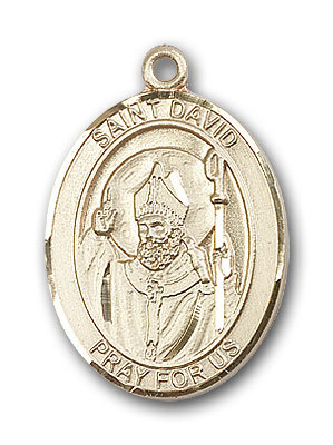 14K Gold St. David of Wales Pendant