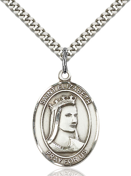 Sterling Silver St. Elizabeth of Hungary Pendant