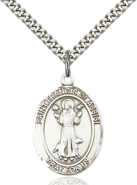 Buy St. Francis Necklace, Saint Francis Necklace, Religious Men's Jewelry,  Necklace for Men, Men's Gifts, Protect Us Necklace Online in India - Etsy