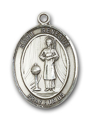 Sterling Silver St. Genesius of Rome Pendant
