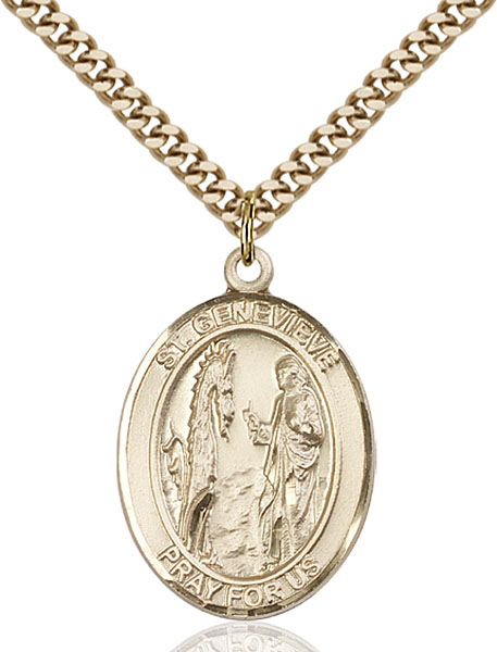 Gold-Filled St. Genevieve Pendant