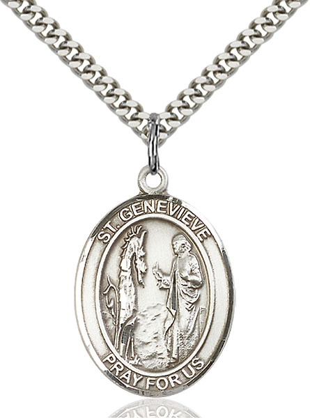 Sterling Silver St. Genevieve Pendant