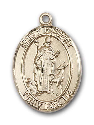 14K Gold St. Hubert of Liege Pendant