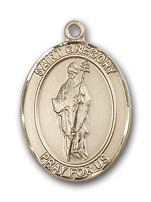 14K Gold St. Gregory the Great Pendant