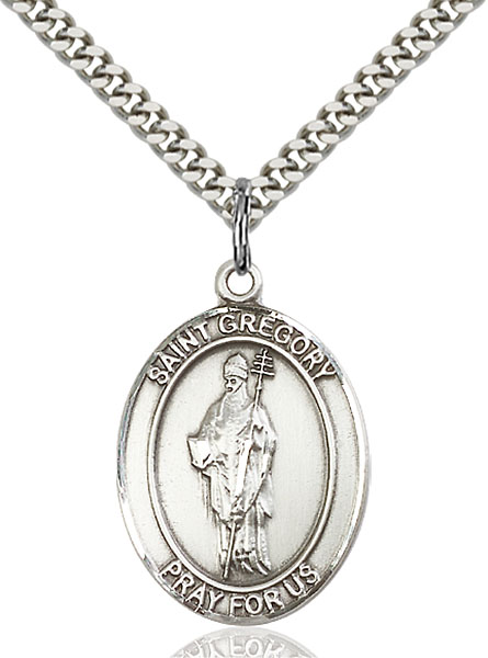 Sterling Silver St. Gregory the Great Pendant