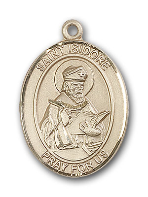 14K Gold St. Isidore of Seville Pendant