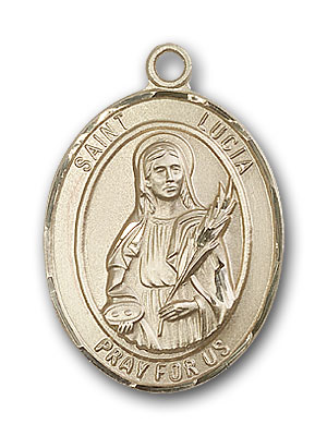 Gold-Filled St. Lucia of Syracuse Pendant