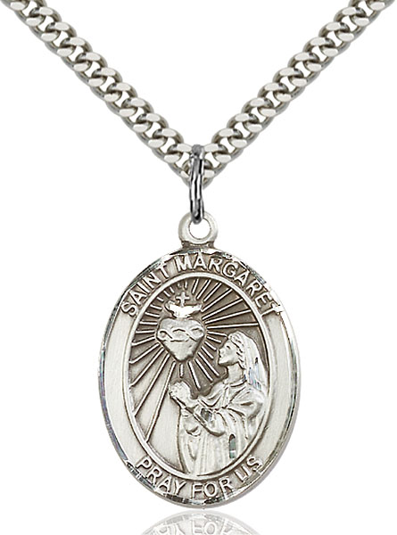 Sterling Silver St. Margaret Mary Alacoque Pendant