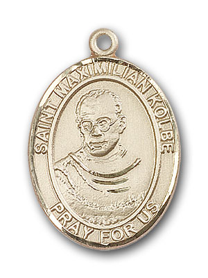 14K Gold St. Maximilian Kolbe Pendant