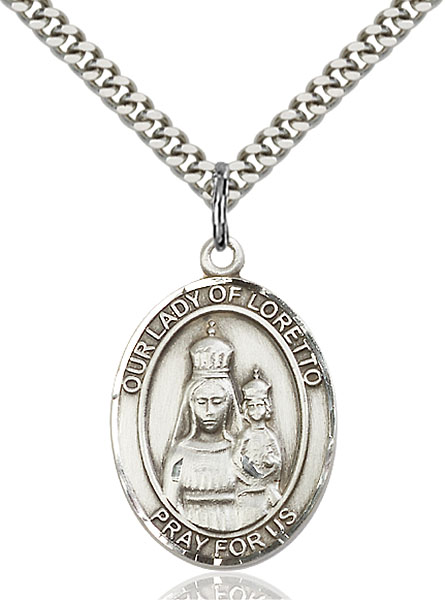 Sterling Silver Our Lady of Loretto Pendant
