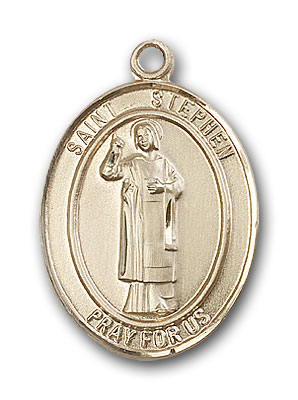 14K Gold St. Stephen the Martyr Pendant