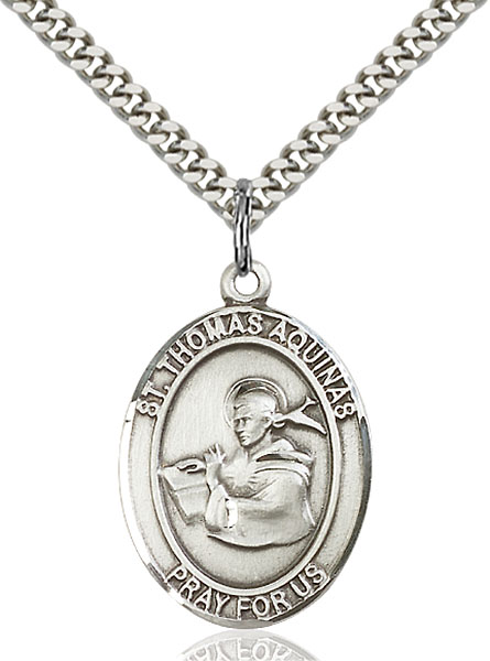 Sterling Silver St. Thomas Aquinas Pendant