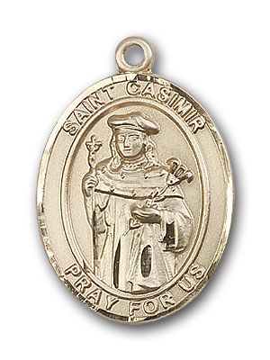 14K Gold St. Casimir of Poland Pendant