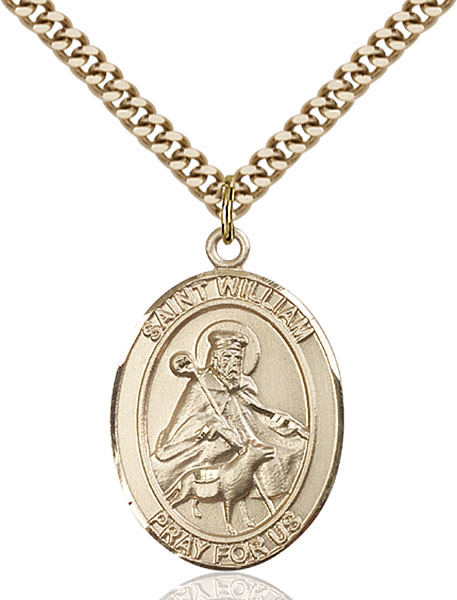 Gold-Filled St. William of Rochester Pendant