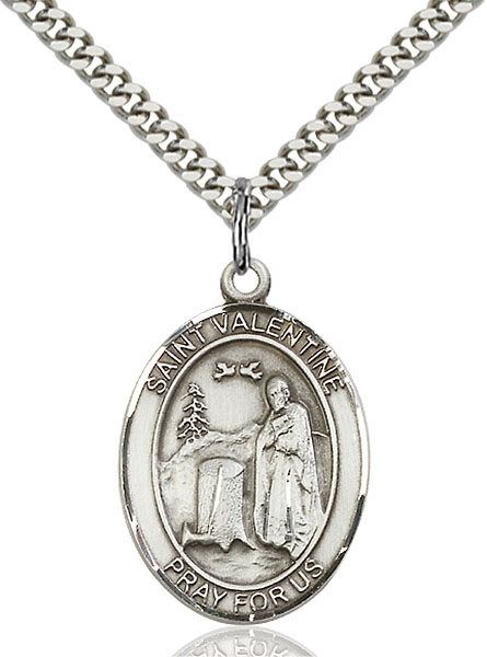 Sterling Silver St. Valentine of Rome Pendant