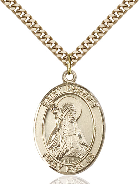 Gold-Filled St. Bridget of Sweden Pendant