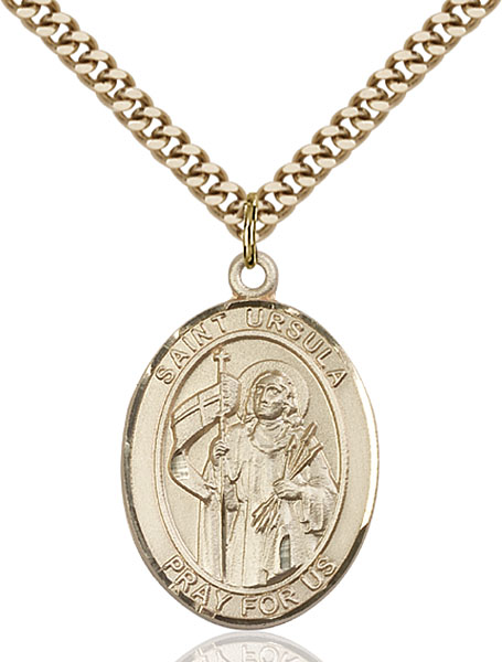 Gold-Filled St. Ursula Pendant