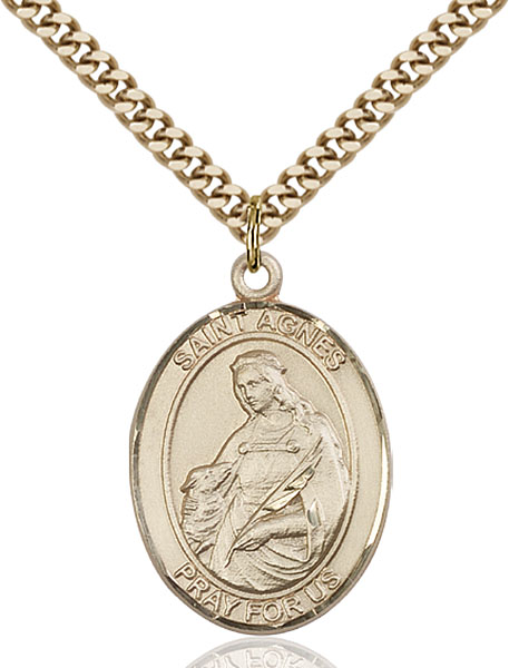 Gold-Filled St. Agnes of Rome Pendant