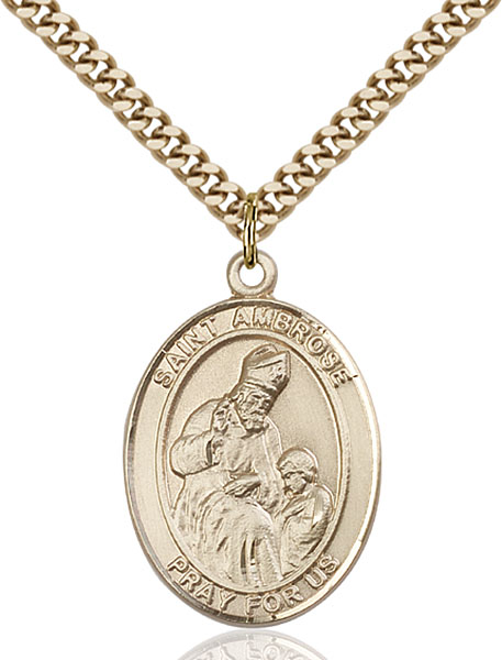 Gold-Filled St. Ambrose Pendant