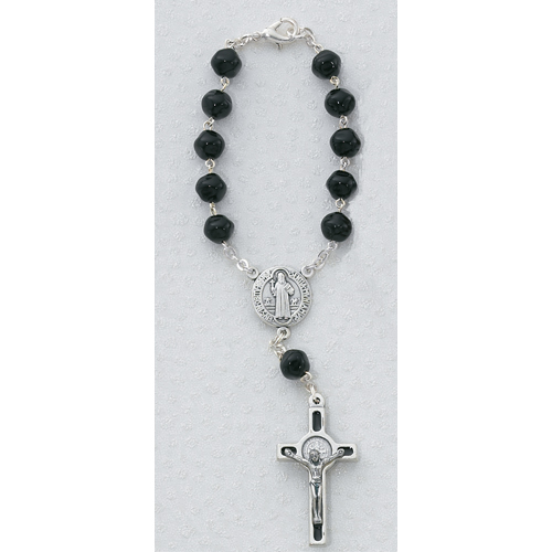 Benedict Auto Rosary Black St Great for Leaving in the Car or Hanging on Your Visor. Auto Rosary 