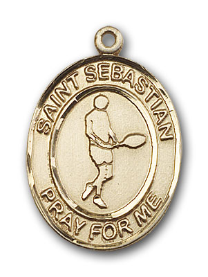 14K Gold St. Sebastian Pendant