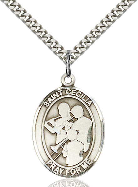 Sterling Silver St. Cecilia Marching Band Pendan