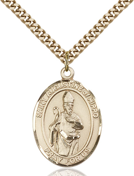 Gold-Filled St. Augustine of Hippo Pendant