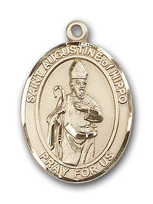 14K Gold St. Augustine of Hippo Pendant