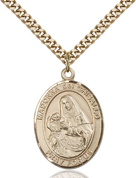 Gold-Filled St. Madonna Del Ghisallo Pendant