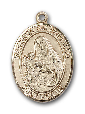 14K Gold St. Madonna Del Ghisallo Pendant