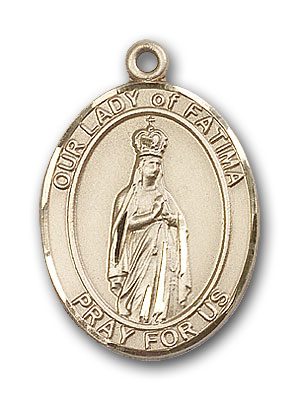 14K Gold OUR LADY of Fatima Pendant