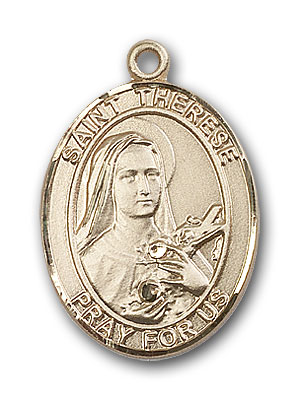14K Gold St. Therese of Lisieux Pendant