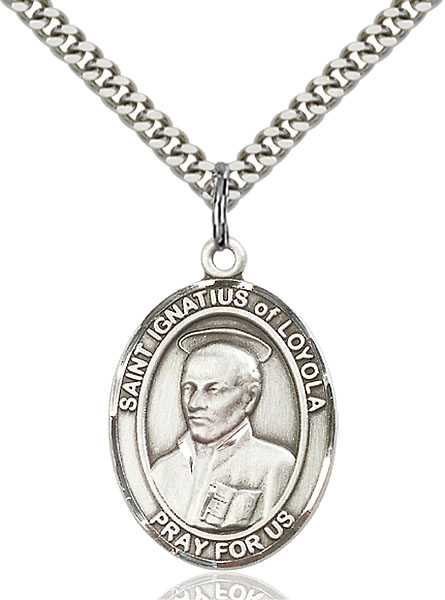 Sterling Silver St. Ignatius of Loyola Pendant