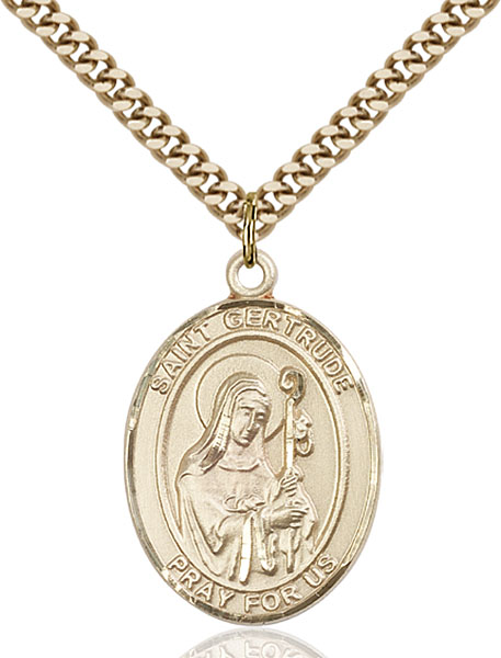 Gold-Filled St. Gertrude of Nivelles Pendant