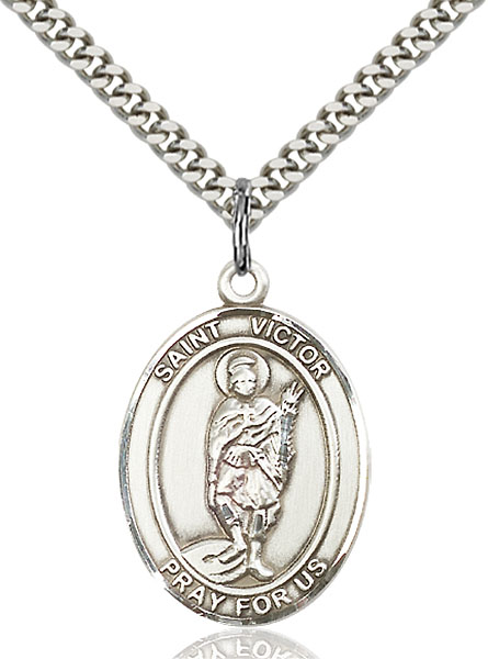 Sterling Silver St. Victor of Marseilles Pendant