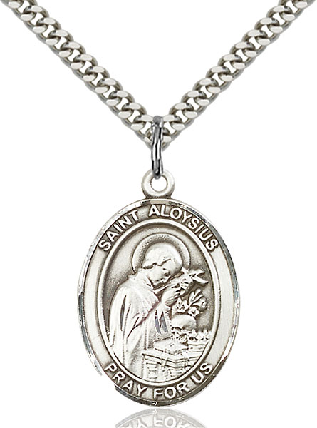 Sterling Silver St. Aloysius Gonzaga Pendant
