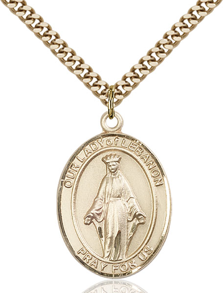 Gold-Filled Our Lady of Lebanon Pendant