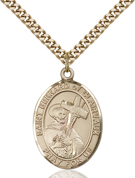 Gold-Filled St. Bernard of Clairvaux Pendant