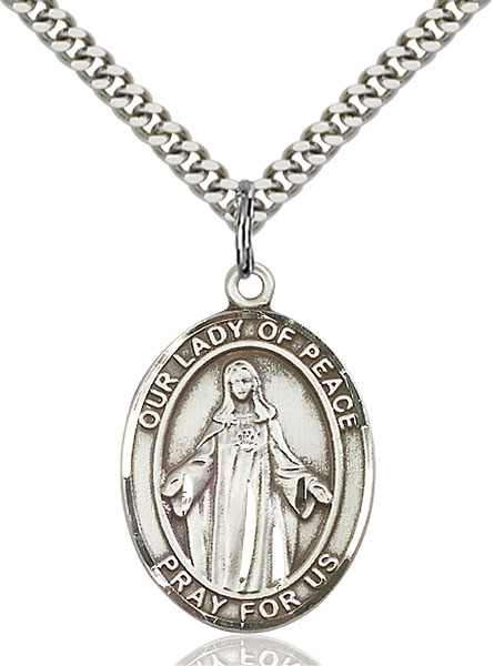 Sterling Silver Our Lady of Peace Pendant