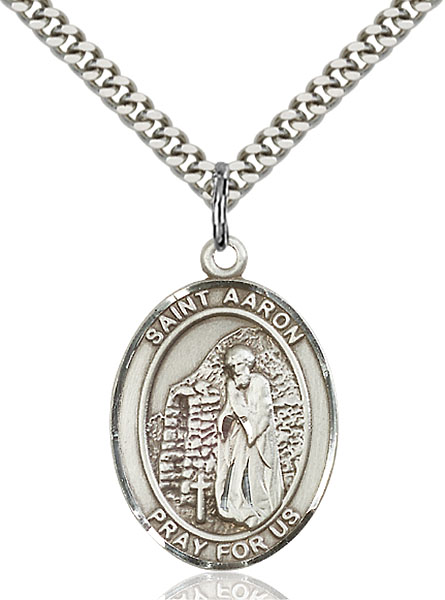 Sterling Silver St. Aaron Pendant