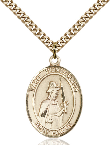Gold-Filled St. Wenceslaus Pendant