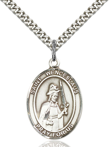 Sterling Silver St. Wenceslaus Pendant