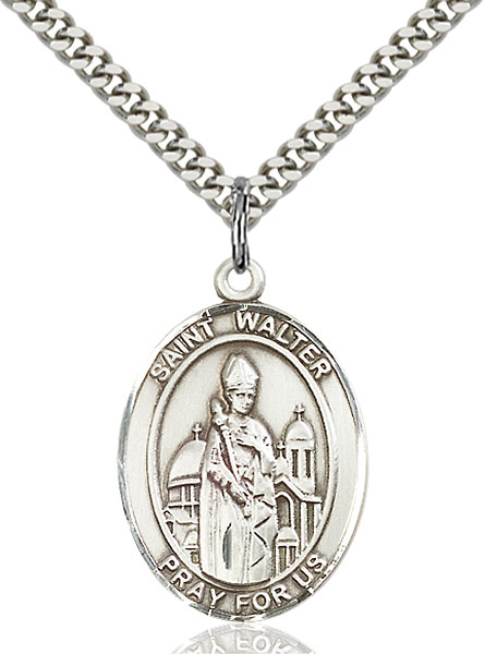 Sterling Silver St. Walter of Pontnoise Pendant